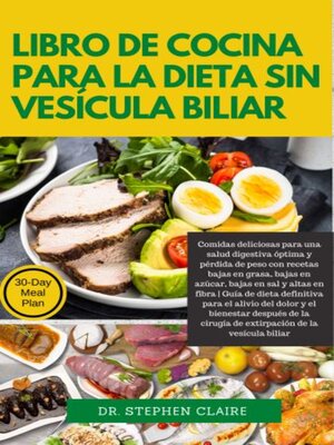 cover image of Libro de cocina para la dieta sin vesícula biliar